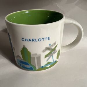 Starbucks Charlotte You Are Here Collection Coffee Mug 2016 14oz - Green & Blue